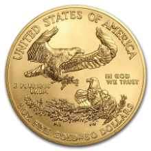 1oz  American Eagle Gold Coin Reverse