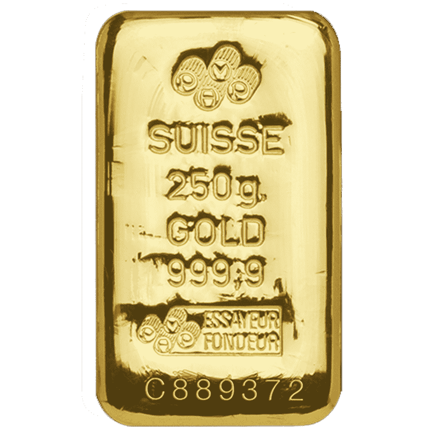 Picture of 250g PAMP Suisse Gold Cast Bar