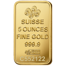 Picture of 5oz PAMP Suisse Fortuna Gold Minted Bar