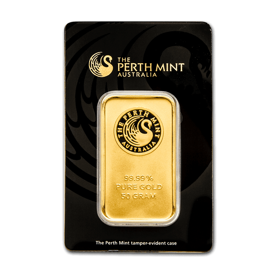 Picture of 50g Perth Mint Gold Minted Bar