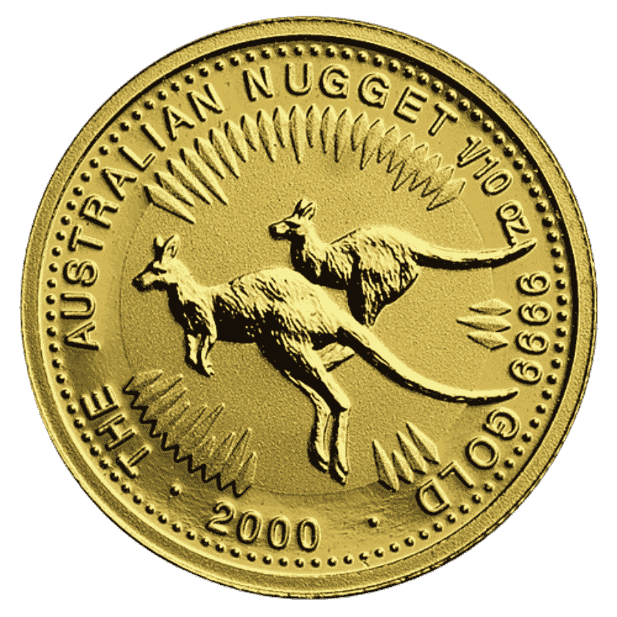 BULLIONMARK | Accredited Gold Silver | 2000 1/10th oz Australian Kangaroo Nugget Gold