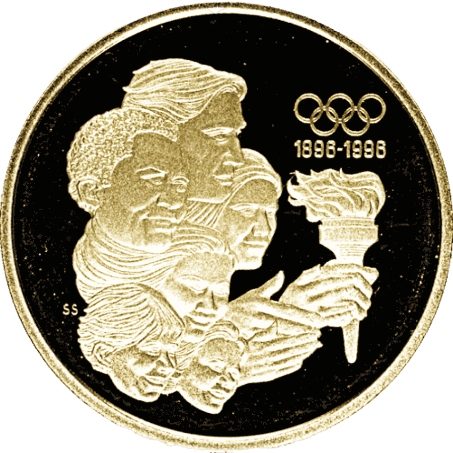 Picture of 1992 16.96g Canadian 100 years Olympics BU Gold Coin