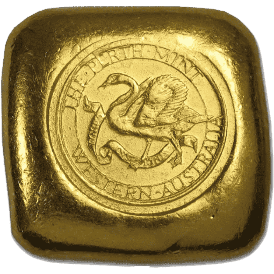 Picture of 1oz Vintage Perth Mint Gold Cast Bar