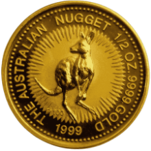 Picture of 1999 1/2oz Australian Nugget Gold Coin - P100 Anniversary