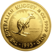 Picture of 1993 1/2oz Australian Nugget Gold Coin - Nail Tailed Wallaby
