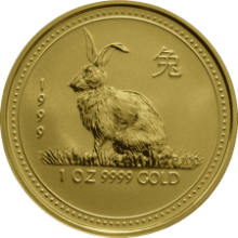 Picture of 1999 1oz Lunar Year of the Rabbit Gold Coin