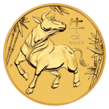 Picture of 2021 1/10th oz Lunar Ox Gold Coin