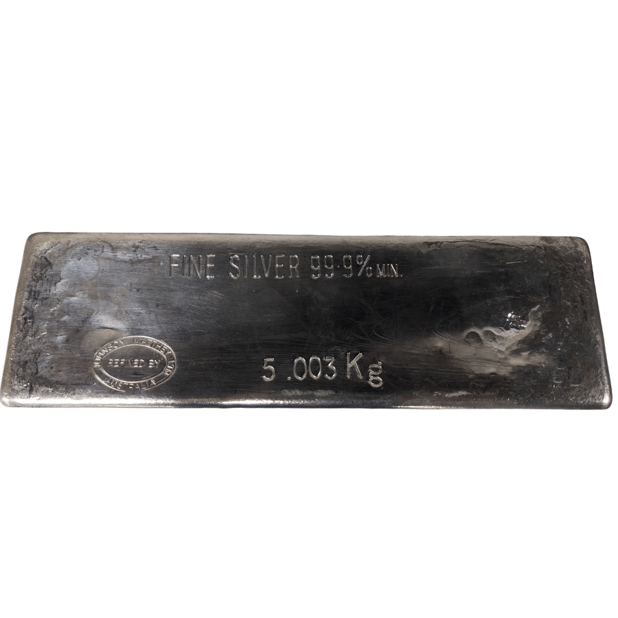 Picture of 5kg Vintage Johnson Matthey Silver Cast Bar