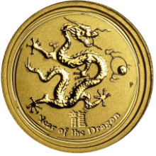Picture of 2012 1/20th oz Lunar Dragon Gold Coin