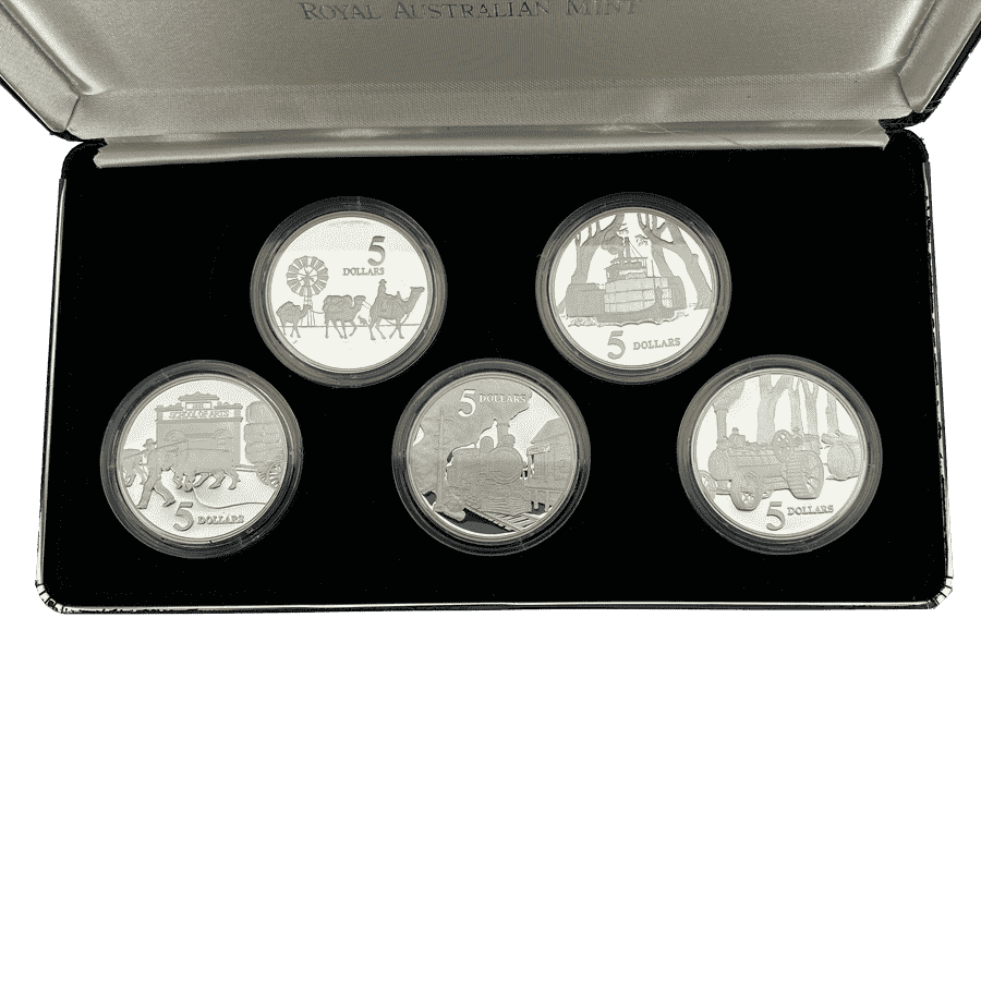 Picture of 1997 Australian Masterpieces in Silver Opening of the Continent Silver 5 Coin Proof Set